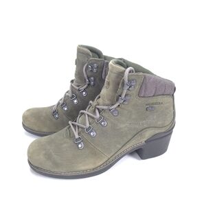 Merrell Dusty Olive Performance Hiking Boots Suede Lace-Up Women’s Size 9